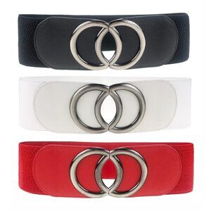 9239 Women's Elastic Wide Stretchy Waist Cinch Belt Waistband For Dresses